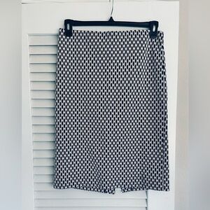Ann Taylor Monochrome Geometric Pencil Skirt